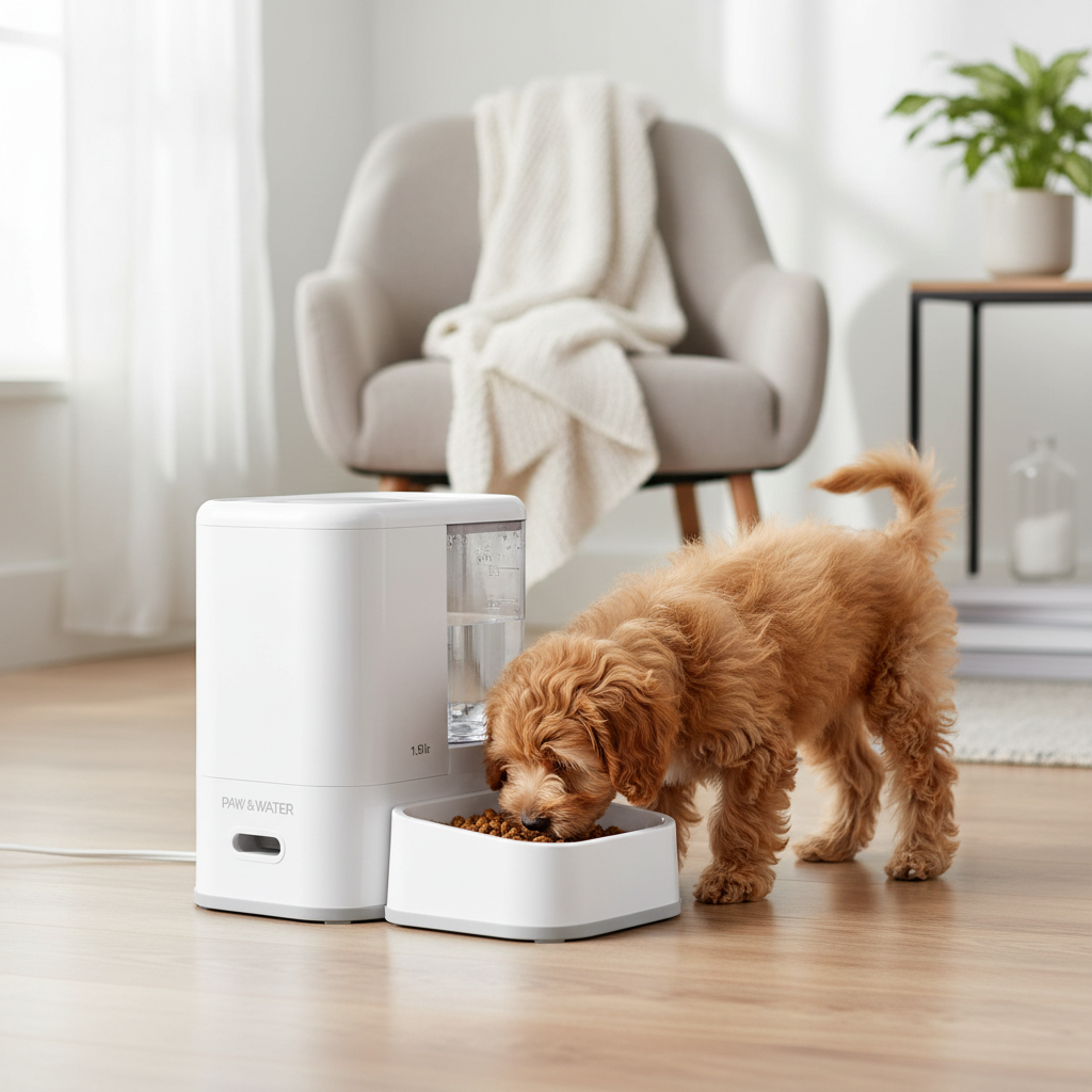 Comedero Automático 2 en 1 AuraPet - Blanco 1.5L