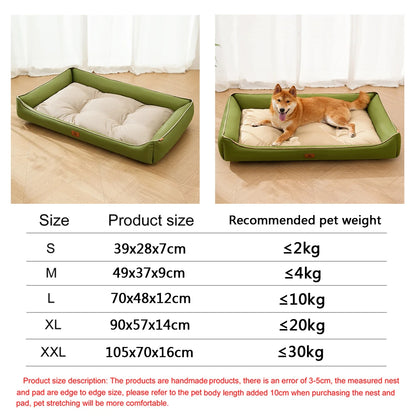 Four Season Square Dog Bed for Large Dog Mattress Bite-resistant Cat Bed Soft Thickened Dog Bed Waterproof Sofa Pet House
