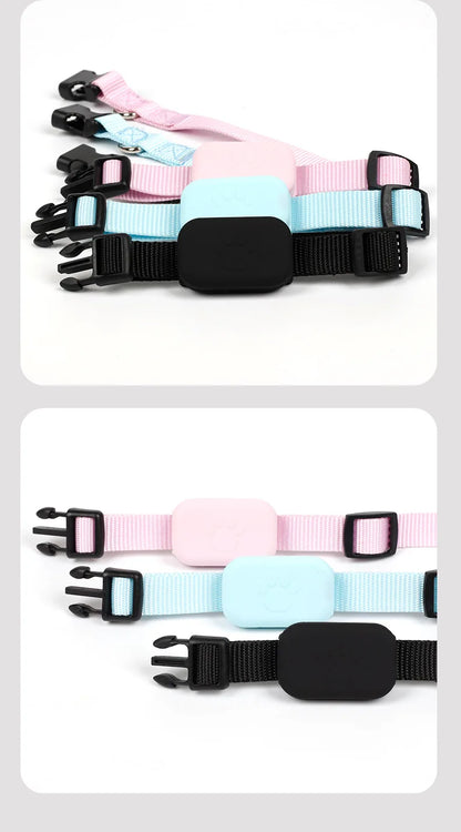 Remote Pet GPS Tracker Waterproof Real-Time Tracking Movement Alert Collar Anti-Lost Dog Cat Global Locator for Apple Find APP