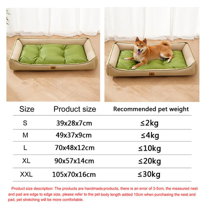 Four Season Square Dog Bed for Large Dog Mattress Bite-resistant Cat Bed Soft Thickened Dog Bed Waterproof Sofa Pet House