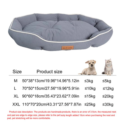Four Season Square Dog Bed for Large Dog Mattress Bite-resistant Cat Bed Soft Thickened Dog Bed Waterproof Sofa Pet House