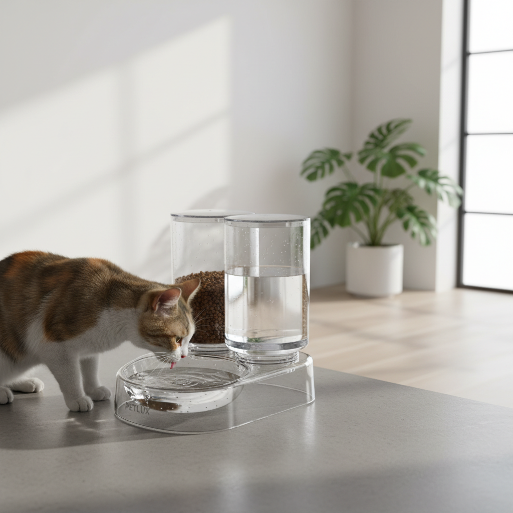 Comedero Automático 2 en 1 AuraPet - Transparente 1.5L